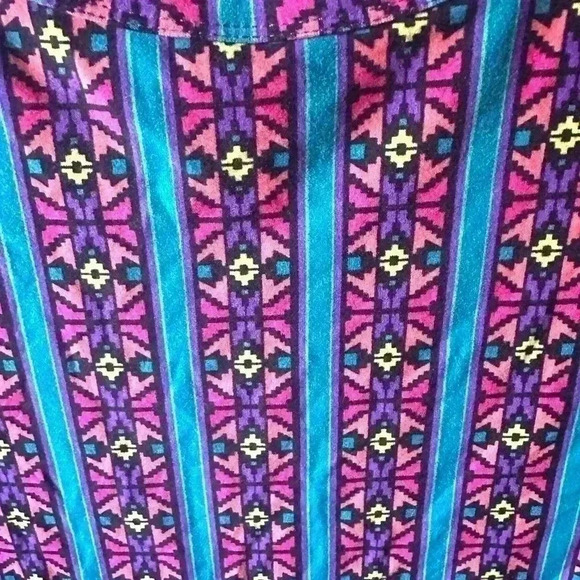 Lularoe XS pink & turquoise leggings material soft julia pencil dress. NWT - Picture 3 of 6
